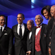 President Barack Obama (second from left) pictured at a Congressional Black Caucus event dinner in Washington, D.C., Sept. 24, 2011, where the president admonished the CBC to “stop complaining.” Pictured with Obama are Rep. Emanuel Cleaver II (D-Mo.), Rep. John Lewis (D-Ga.), the Rev. Joseph Lowery, first lady Michelle Obama and Rep. Donald Payne (D-N.J.).
Chris Kleponis-Pool/Getty Images